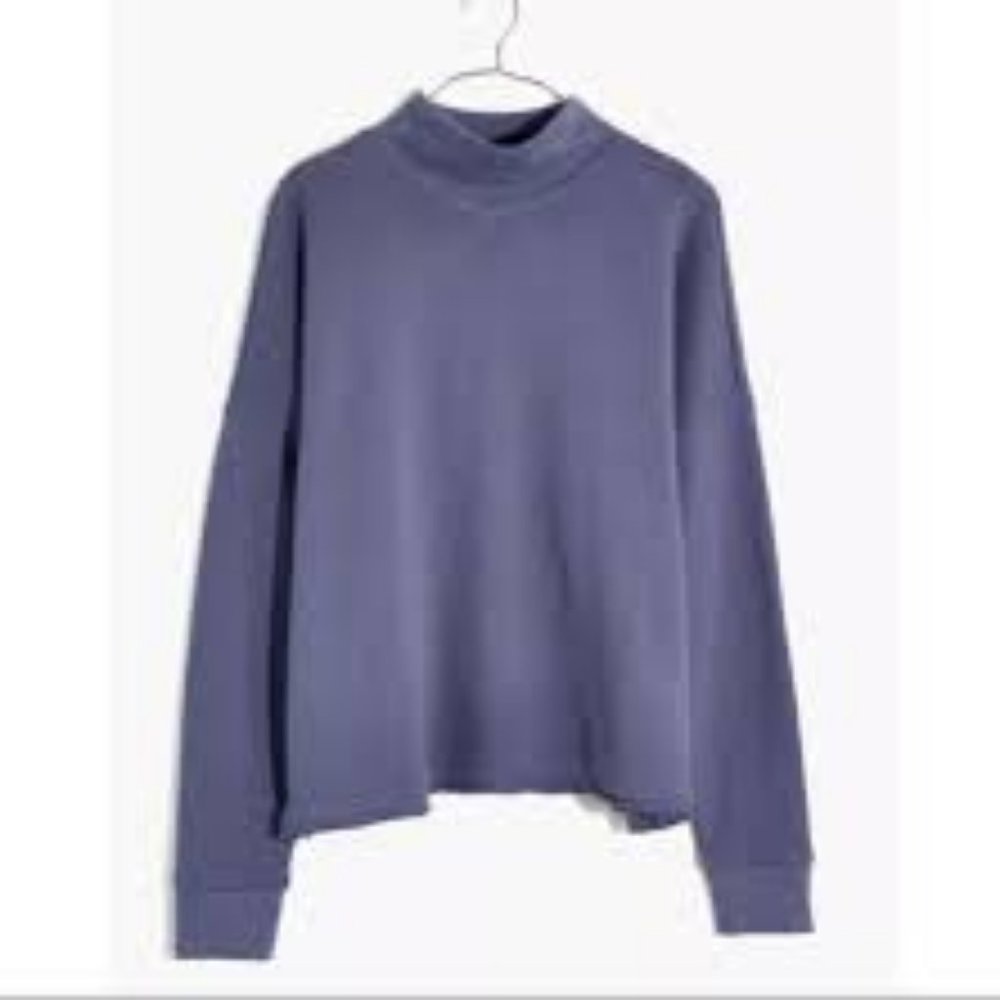 Madewell Hemp Cotton Mockneck Sweatshirt